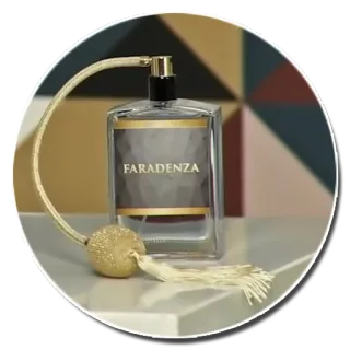 👃 FARADENZA zapach, perfumy, woda kolońska, butelka, luksus, aromat, zapach telegram sticker