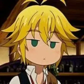 😐 Meliodas Seven Deadly Sins anime, meliodas, seven deadly sins, chibi, manga telegram sticker