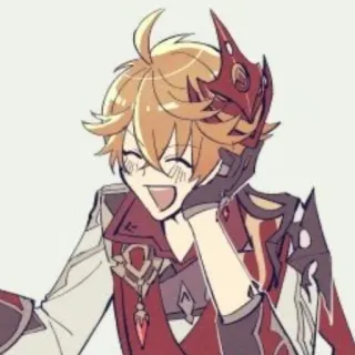 😆 Tartaglia Genshin Impact Anime, Videojuego, Chibi, Tartaglia, Genshin Impact, Personaje whatsapp sticker