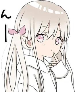 HoodieGirl(White) telegram stickers
