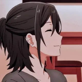 🖤 动漫, 角色, 微笑, 肖像, 堀与宫村 telegram sticker