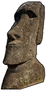🗿 Moai, Osterinsel, Steinstatue, Skulptur, Wahrzeichen telegram sticker