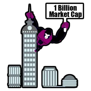 🐵 1 Billion Market Cap Gorilla, Wolkenkratzer, Finanzen, Marktkapitalisierung, Wirtschaft, Investment telegram sticker