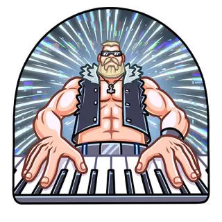 🎹 hombre, piano, teclado, música, músico, entretenimiento telegram sticker