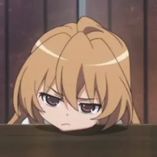🌟 Taiga Aisaka Toradora! anime, manga, cartoon, toradora, taiga aisaka, sad, cute telegram sticker