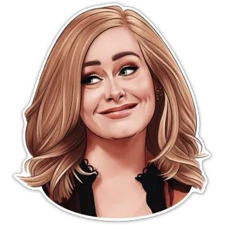 😏 Adele Адель, певица, знаменитость, портрет, женщина, поп-звезда telegram sticker