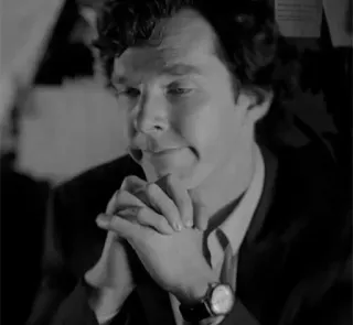 💎 Sherlock Holmes Sherlock man, suit, Benedict Cumberbatch, Sherlock, Sherlock Holmes, detective, thinking telegram sticker