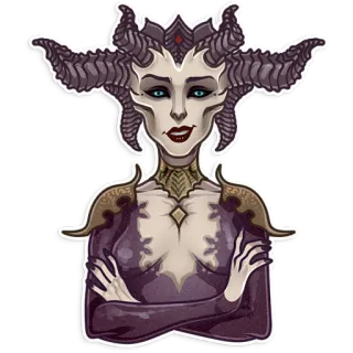 😏 Lilith Diablo IV Lilith, Diablo, Diablo IV, demone, videogioco, strega telegram sticker