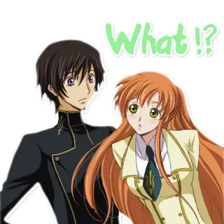 😳 What!? anime, characters, what, shocked telegram sticker