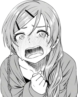 😭 Аниме, Плачет, Грустный, Девочка, Эмоциональный, Манга telegram sticker