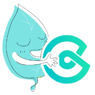 🥰 foglia, abbraccio, astratto, logo, cartone animato, personaggio telegram sticker