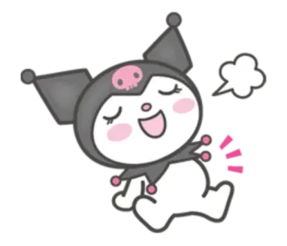 😋 Kuromi kuromi, sanrio, schattig, cartoon, anime, kawaii telegram sticker