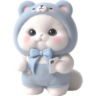 🙂 猫, 动物, 可爱, 卡哇伊, 卡通, 贴纸, 可爱 telegram sticker