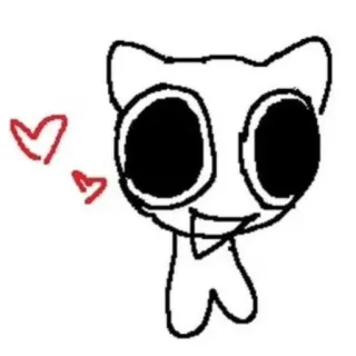 😀 кот, мультфильм, милый, сердечки telegram sticker