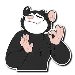 👌 ok, gestur, persetujuan, kartun whatsapp sticker