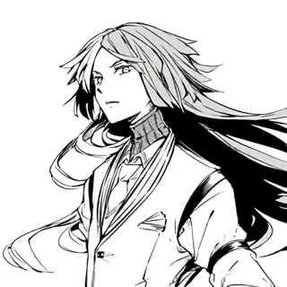 🤍 Anime, Manga, Karakter, rambut panjang, setelan telegram sticker