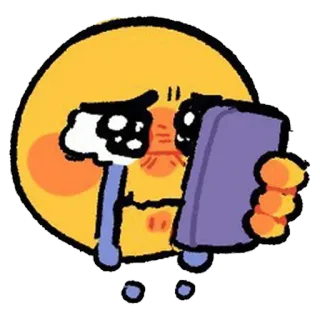 😭 Emoji, Triste, Llorando, Móvil, Teléfono, Kawaii telegram sticker