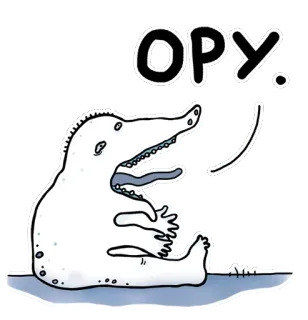 😂 ОРУ животное, утконос, смешной, текст, русский, плакать, мем telegram sticker