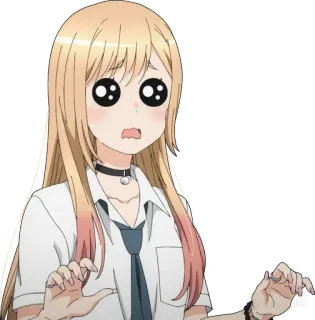 🥺 anime, garota, envergonhada, fofa, preocupada telegram sticker