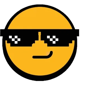 😎 Emoji, Gafas de sol, Genial, Pixelado, Meme whatsapp sticker