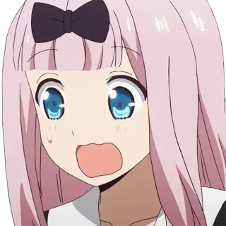 😮 Chika Fujiwara Kaguya-sama: Love Is War Anime, Chika Fujiwara, Kaguya-sama, Sorpreso/a, Carino/a, Cartone animato whatsapp sticker