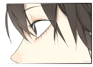 👀 ojo, anime, manga, cara, retrato telegram sticker