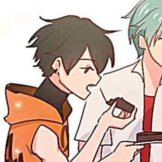 🐈‍⬛️ Cartoon, Anime, Personages, Dessert, Eten, Stel telegram sticker