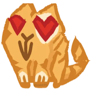 😍 @scaledJPG cat, hearts, love, cartoon, sticker telegram sticker