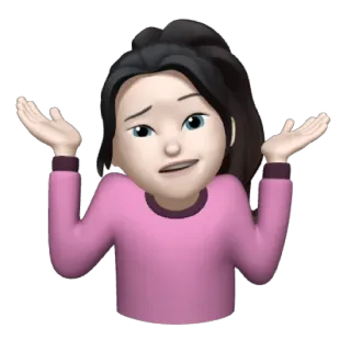 🎡 Emoji, Dar de ombros, Incerto, Pergunta, Confuso, Gesto telegram sticker