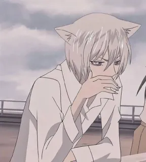 🦊 Tomoe Kamisama Kiss anime, fox, manga, Tomoe, Kamisama Kiss, cat ears telegram sticker