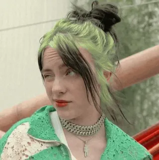 💚 Billie Eilish cantante, celebrità, musica, ritratto, popstar telegram sticker