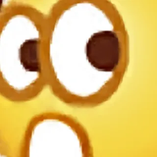 😮 emoji, shocked, surprised, yellow telegram sticker