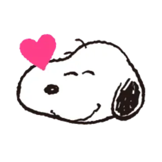 🐧 Snoopy スヌーピー, 漫画, ハート, ピーナッツ, 犬 telegram sticker