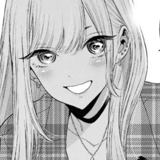📀 Anime, Manga, Fille, Portrait, Sourire, Illustration telegram sticker
