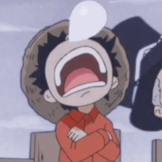 😪 Luffy One Piece Anime, One Piece, Luffy, Marah, Topi Jerami telegram sticker