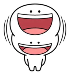 😬 Cartoon, Niedlich, Lächeln, Glücklich, Figur, Illustration telegram sticker