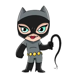 🐱 Catwoman Catwoman, DC Comics, superhero, kartun, stiker telegram sticker