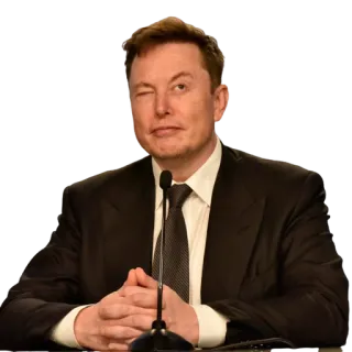 🤔 Elon Musk Elon Musk, bilionário, empresário, piscadela telegram sticker