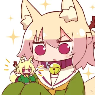 🦊 Anime, Raposa, Kawaii, Fofo, Animal, Chibi telegram sticker