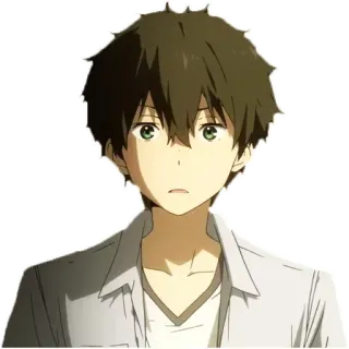 😨 Anime, Chico, Personaje, Dibujo animado, Retrato, Arte telegram sticker