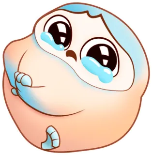 🤕 płacz, łzy, smutny, słodki, emoji, kreskówka telegram sticker