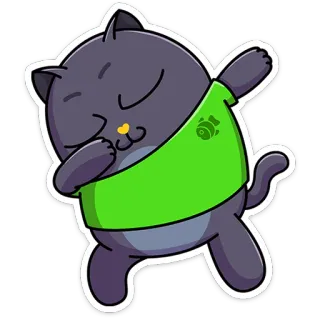 ⭐ cat, dab, sticker, animal, cartoon, cute telegram sticker