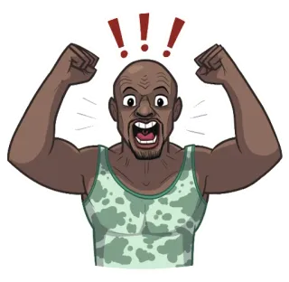 💪 boos, schreeuwen, overstuur, woedend, gefrustreerd, emotie, man telegram sticker