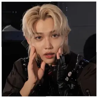 😟 Felix kpop, stray kids, айдол, певец, знаменитость whatsapp sticker