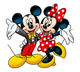 👫 Mickey Mouse cartone animato, topo, Disney, animato, personaggi, Mickey, Minnie telegram sticker