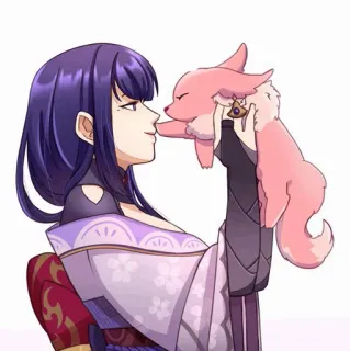 Yae Miko @Palurien telegram stickers