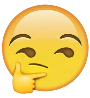 🤔 думающий, эмодзи, размышление, вопрос, выражение, лицо telegram sticker