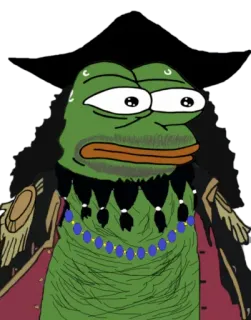 😳 pepe, sapo, meme, pirata, desenho animado telegram sticker