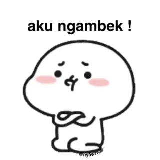 ☁ sticker, cartoon, traurig, süß telegram sticker
