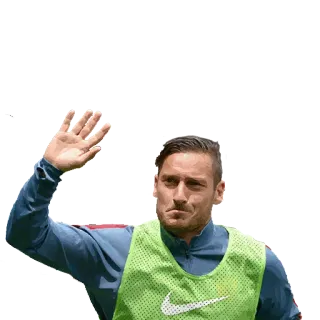 ✋ футбол, спортсмен, машет рукой, спорт telegram sticker